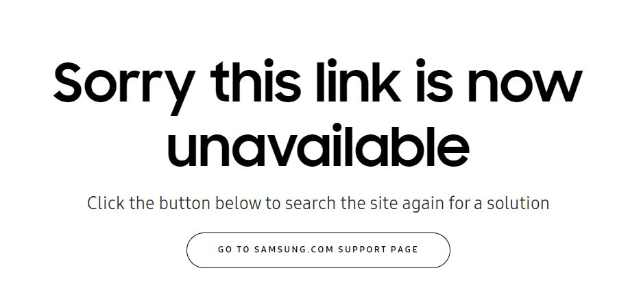 삼성전자 홍콩 공식 홈페이지 내 FE 지원 페이지 화면 갈무리/
