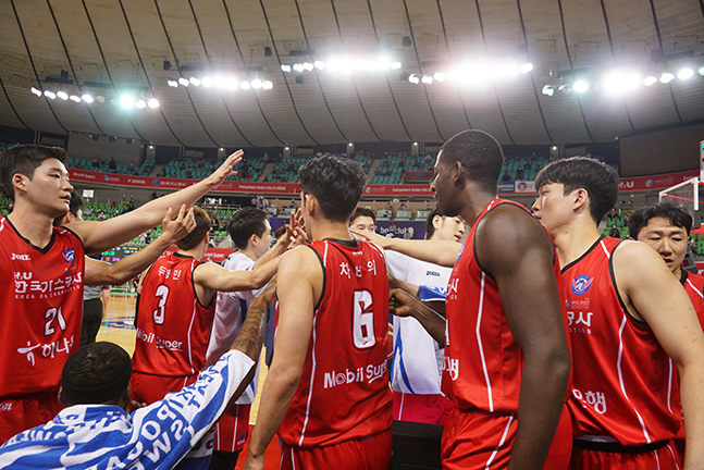 대구 한국가스공사 선수들. /사진=KBL