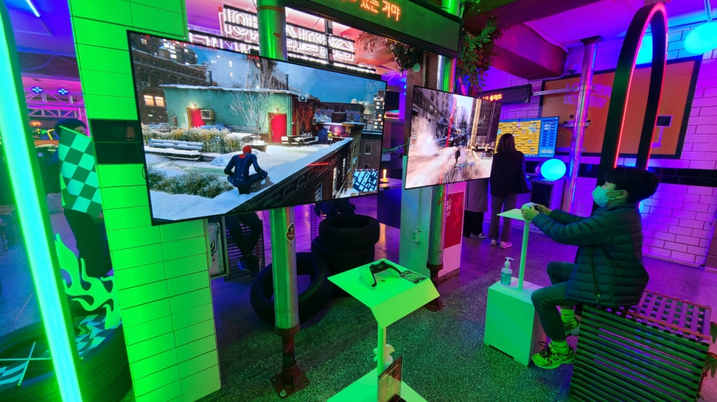 지난 22일 오후 방문한 서울 상수동 금성오락실 내부 모습./사진=오문영 기자