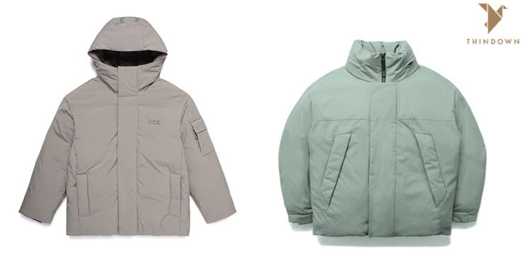 (왼쪽)블랙야크 Bcc부스터후드다운, (오른쪽)K2 씬에어 다운 이미지/사진=각사 