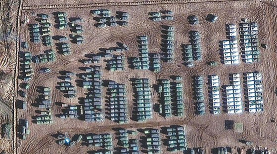 위성 사진에 찍힌 러시아 국경 지대 군력 배치 현황/사진=AFP