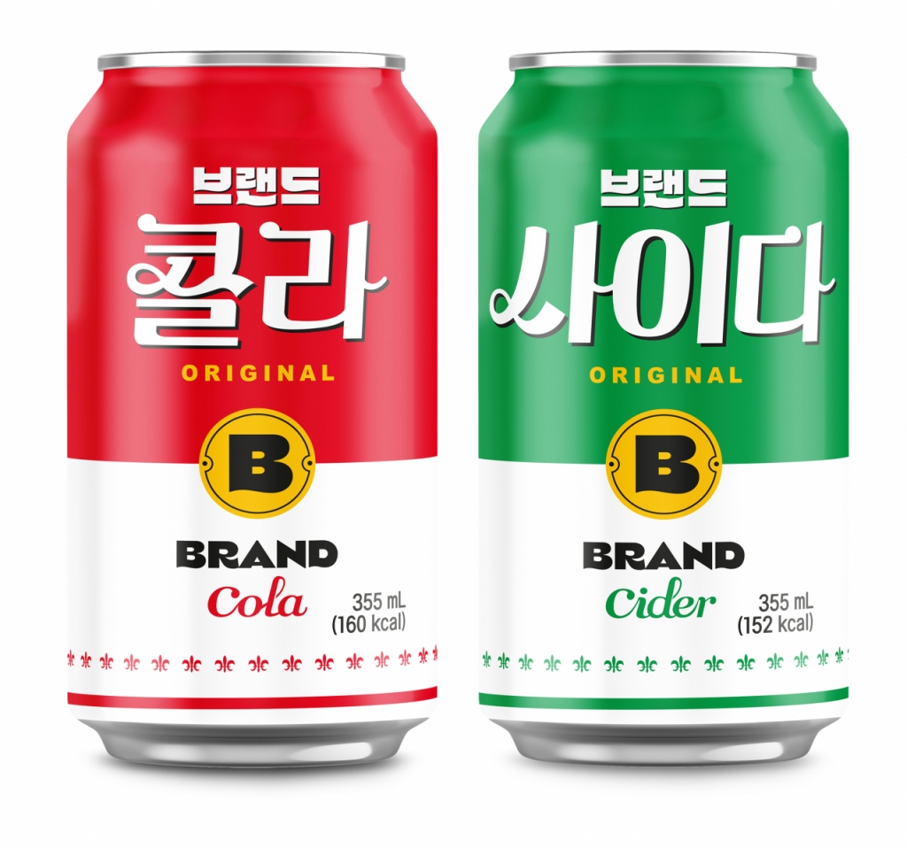 신세계푸드의 노브랜드 버거가 14일 '브랜드 콜라'와 '브랜드 사이다'를 선보였다./사진제공=신세계푸드