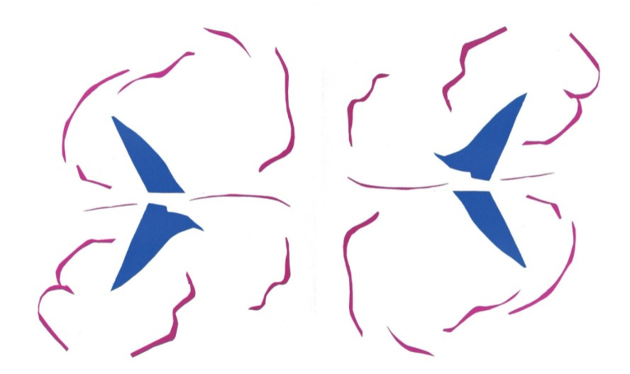 MoMA가 거꾸로 전시한 '보트'(왼쪽)와 원래 '보트'(오른쪽)
