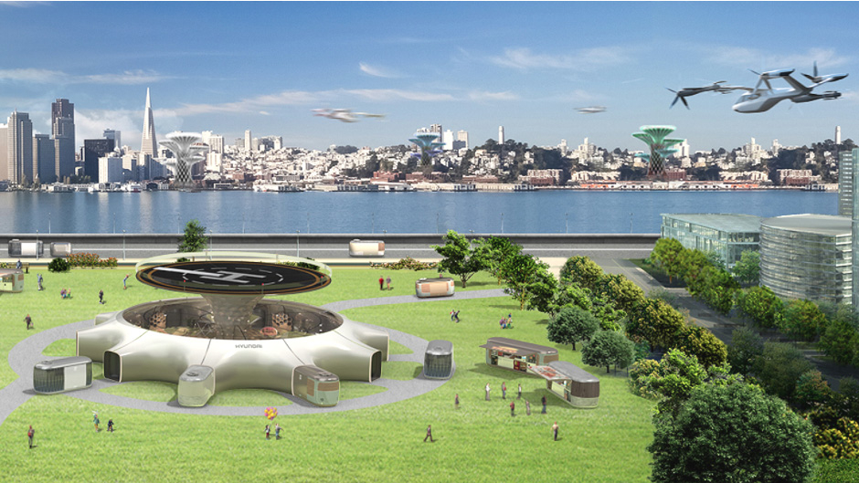 현대자동차 미래 도심항공 모빌리티 구상. 