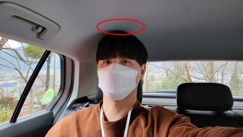 폭스바겐 골프 2.0 TDI 프레스티지 2열 머리 공간./사진=이강준 기자