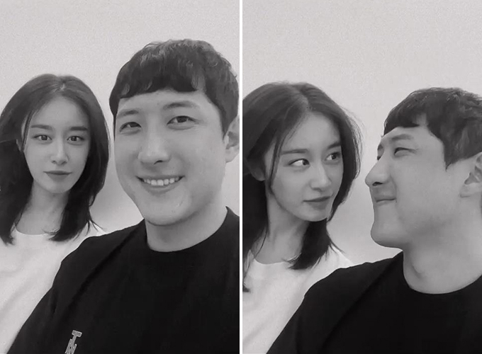 그룹 티아라 지연, 야구선수 황재균/사진=지연 인스타그램