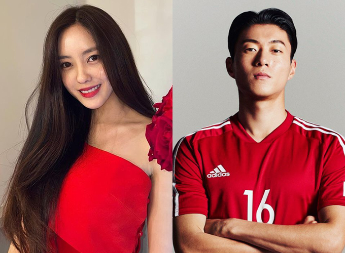 그룹 티아라 효민, 축구선수 황의조/사진=효민, 황의조 인스타그램