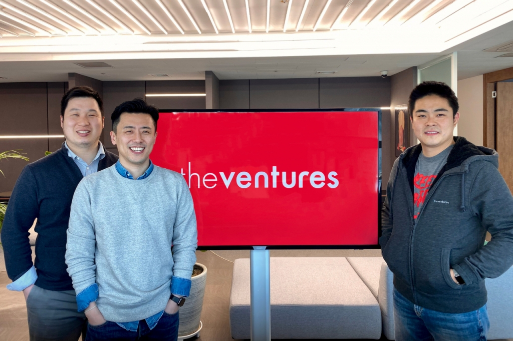 (왼쪽부터)더벤처스에 합류한 김대현 파트너, 김철우 대표, 김태성 파트너