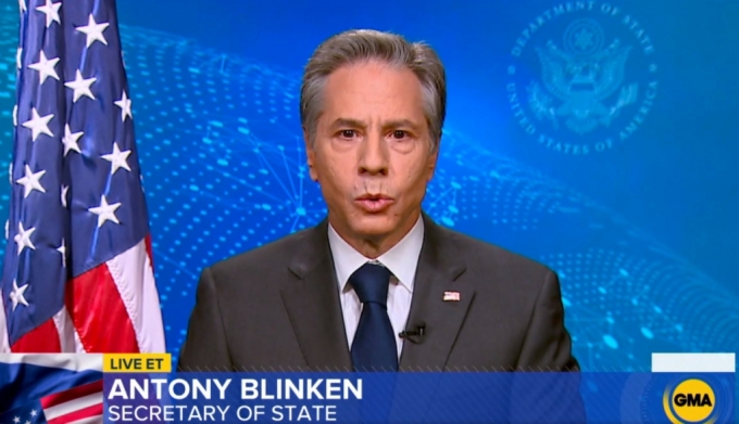 16일(현지시간) 미 ABC뉴스에서 안토니 블링컨 미 국무장관이 발언하고 있다. /사진=ABC뉴스 캡쳐