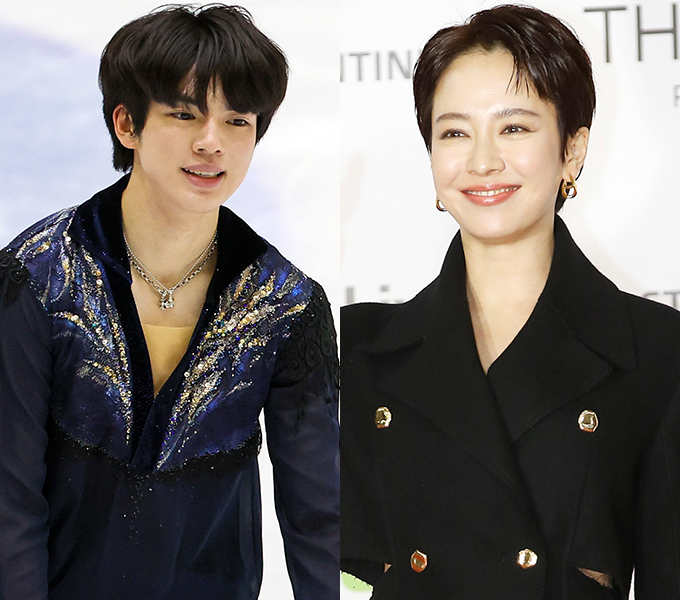 피겨스케이팅 선수 차준환, 배우 송지효/사진=뉴스1