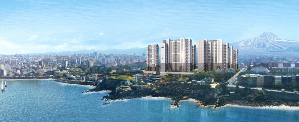 용담동에 들어서는 '호반써밋 제주' 항공 조감도