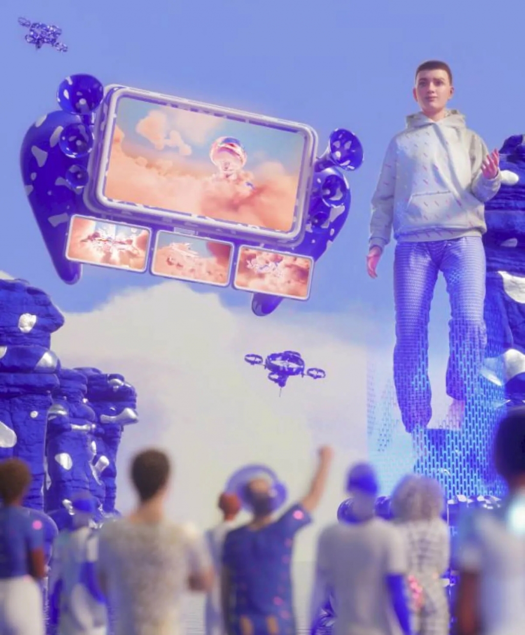 저니가 인터랙션 기술로 만든 가상 커뮤니티 공간의 3D 이미지 /사진제공=저니