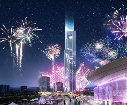 CJ라이브시티, 랜드마크타워 조감도. /사진제공=CJ라이브시티