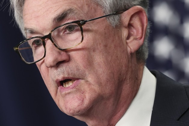 (워싱턴 AFP=뉴스1) 우동명 기자 = 제롬 파월 미국 연준 의장이 4일(현지시간) 워싱턴에서 기준금리를 0.5%p 인상한연방공개시장위원회(FOMC) 정례회의를 마친 후 기자회견을 갖고 “0.75%p 수준의 급격한 금리인상 가능성은 적극적으로 고려하지 않는다”고 밝히고 있다.  ? AFP=뉴스1  