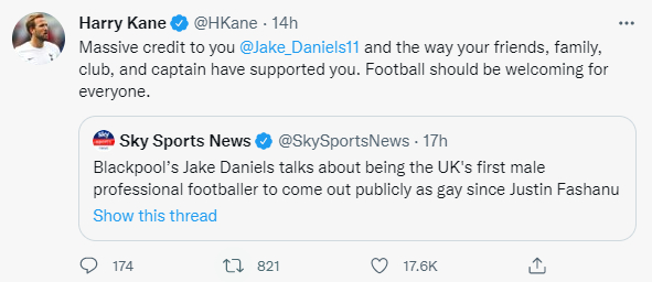 /사진=해리 케인 트위터 캡처