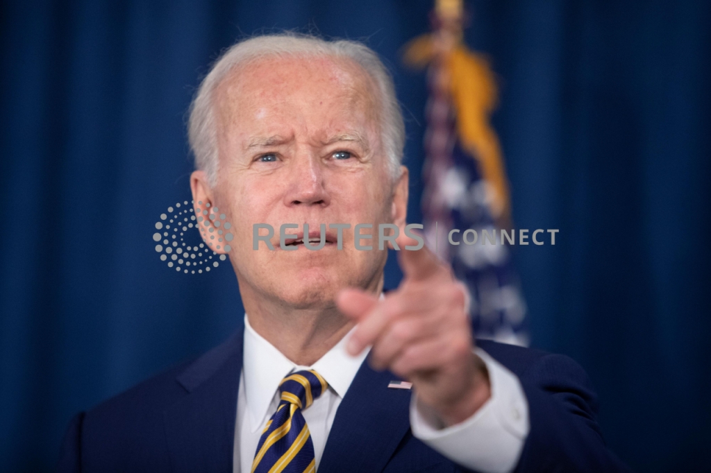 U.S. President Joe Biden delivers remarks on the monthly U.S. jobs report, at the Rehoboth Beach Convention Center, in Rehoboth Beach, Delaware, U.S., June 3, 2022. REUTERS/Tom Brenner Date: 03/06/2022 11:32 /사진=로이터=뉴스1