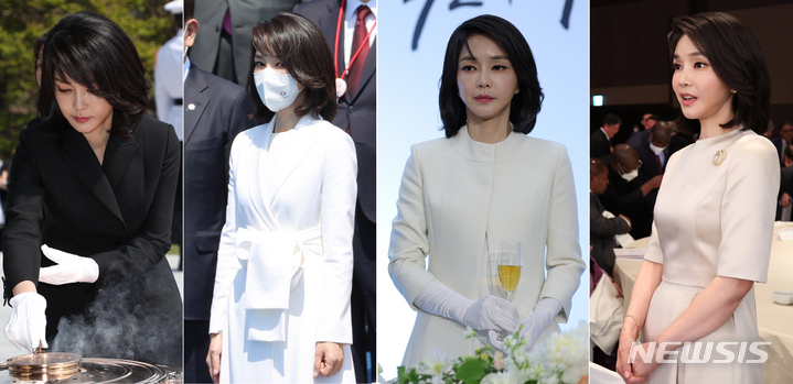 윤석열 대통령 취임식 당일 김건희 여사 이미지/사진=뉴시스 