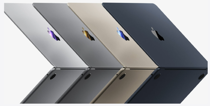 M2 칩을 탑재한 신형 맥북에어. /사진=WWDC 2022 캡처