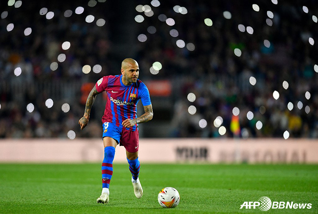 스페인 바르셀로나 다니 알베스. /AFPBBNews=뉴스1