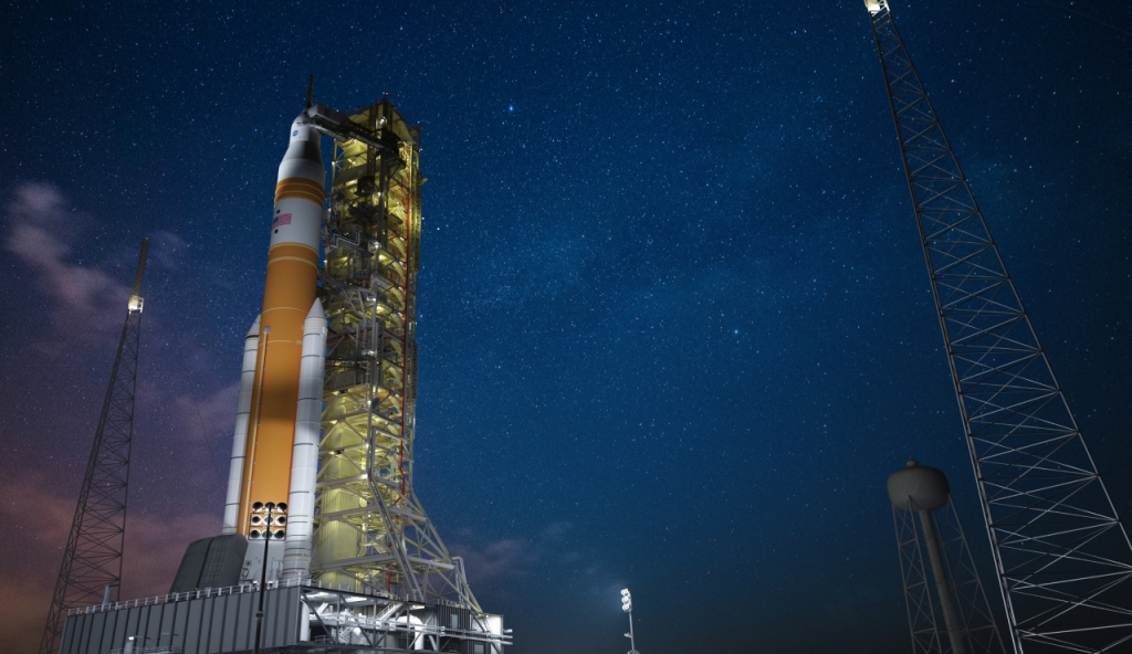 미국항공우주국(NASA)이 개발한 우주발사시스템(SLS) 모식도. / 사진=미국항공우주국(NASA)