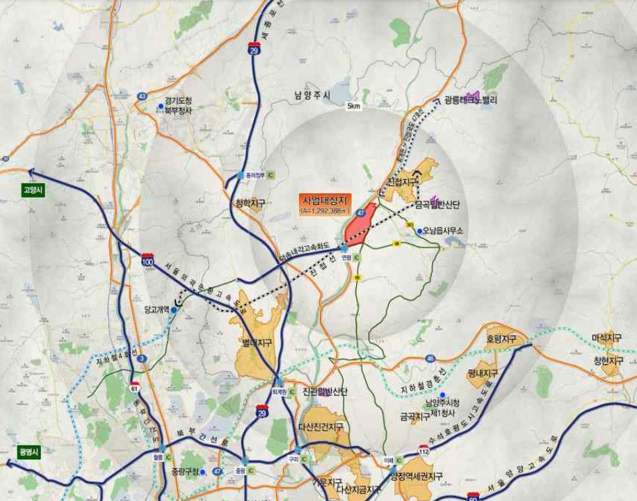 남양주 진접2지구 위치 /사진=한국토지주택공사