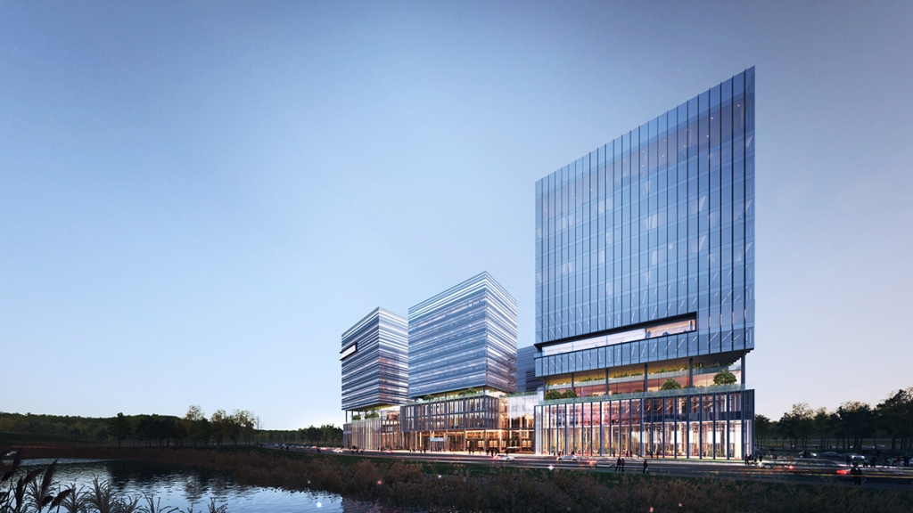 우아한형제들 컨소시엄이 입주할 판교 제2테크노밸리 '스테이션 J' 조감도. /사진=건원건축