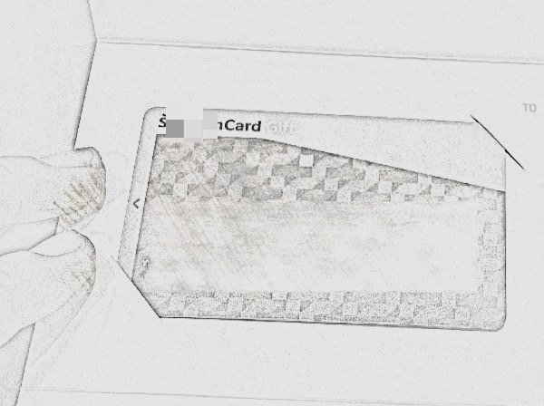 낡은 신발을 신고 있는 게 속상해서, 입고 싶은 옷 골라서 사 입으라고 준 기프트 카드. 한 아이당 30만원씩, 원하는 옷과 신발을 사입을 수 있게끔 선물했다. 대한아동학대방지협회 회원들이 마음을 모았다./사진=대한아동학대방지협회