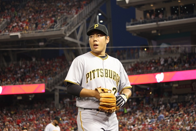 메이저리그 피츠버그 시절의 강정호.  /사진=이상희 통신원