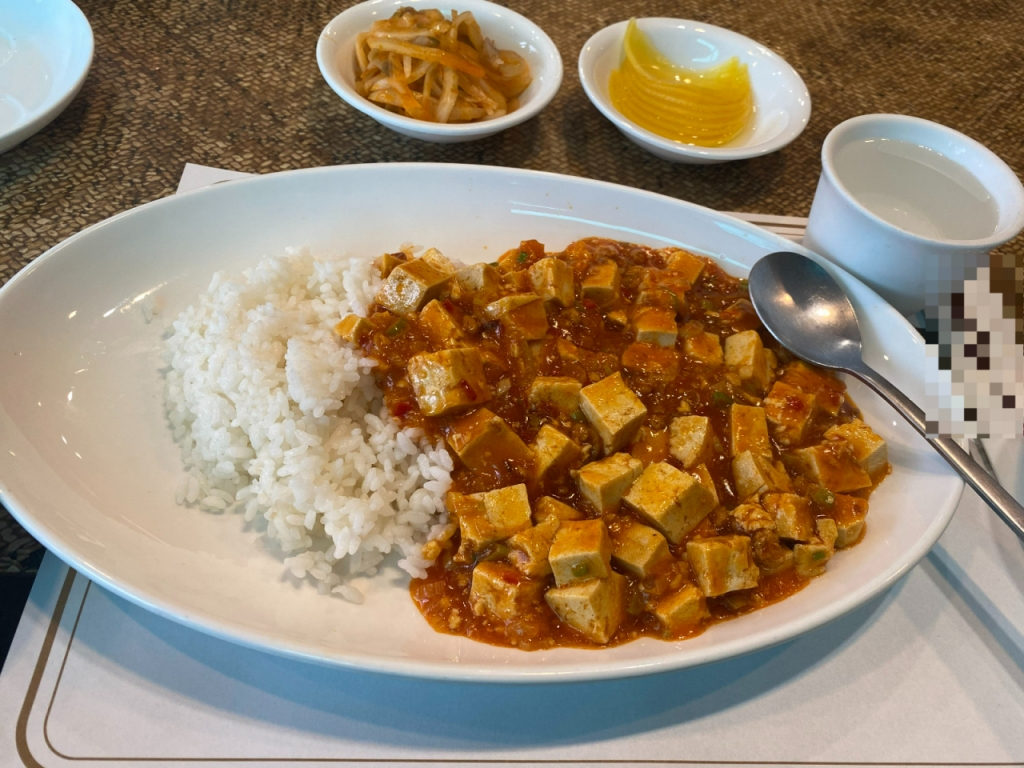 ㄷ중식당에서 시킨 마파두부밥. '공기밥 반 개'도 안 되어 보이는지 묻고 싶다./사진=남형도 기자