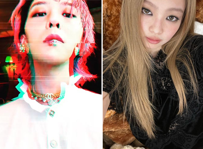 가수 지드래곤, 그룹 블랙핑크 제니./사진=지드래곤, 제니 인스타그램