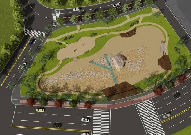 김해 구산동 지석묘 유적공원 조성 상상도/그림=김해시