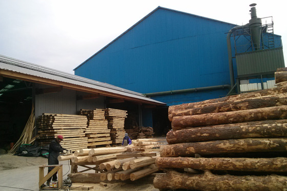 = (강릉=뉴스1) 윤창완 기자 숭례문 부실 복원 논란과 관련해 3일 경찰이 압수수색에 나선 가운데 대목장 신응수씨가 운영하는 목재상에서 직원들이 작업을 하고 있다. 2014.01.03/뉴스1 