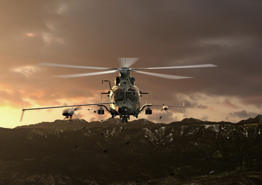 LAH(소형무장헬기)에 구현된 MUM-T (가상)/사진제공=KAI