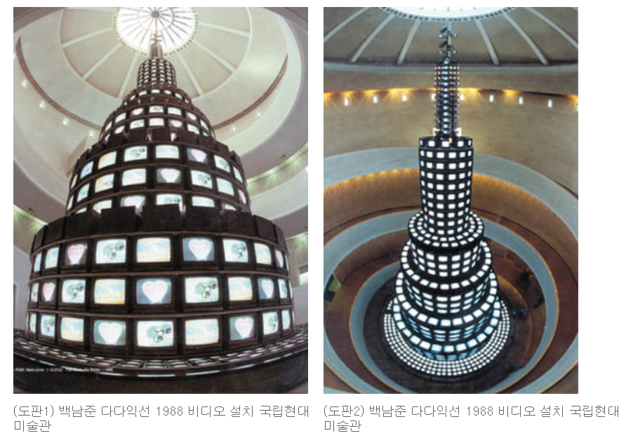 1988년 9월 첫 설치 당시 '다다익선' 모습/사진=국립현대미술관 자료
