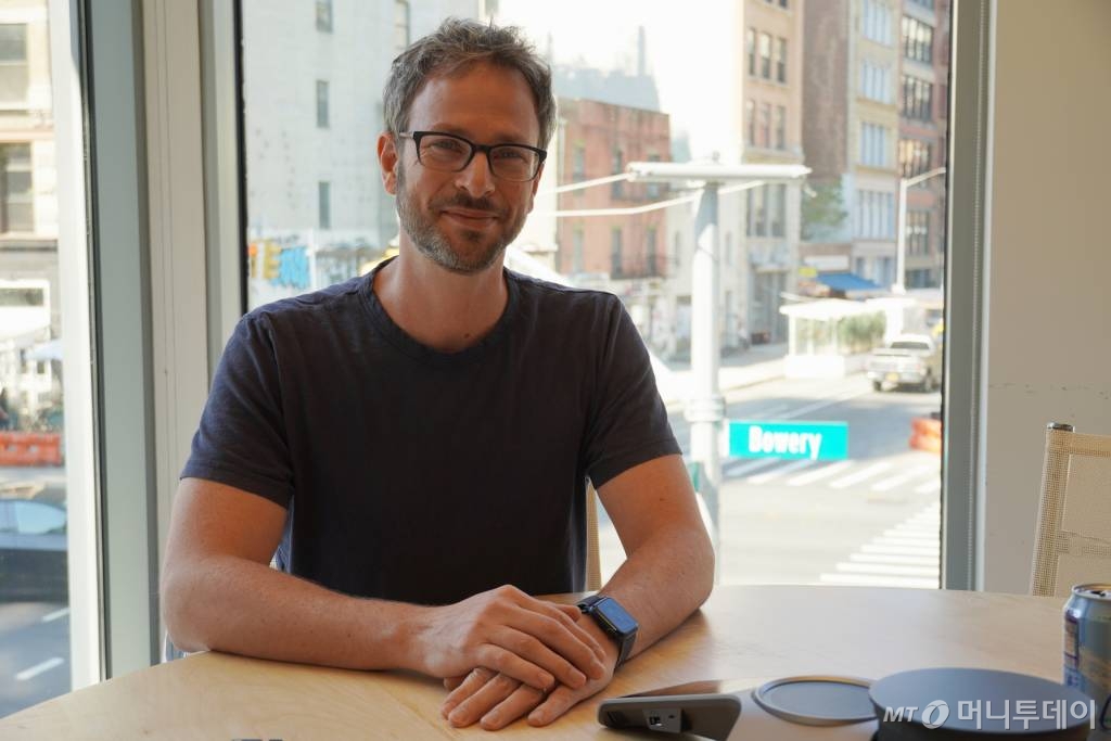 뉴욕에서 만난 가이 비드라 콜레보레이티브 펀드 파트너 /사진=고석용 기자