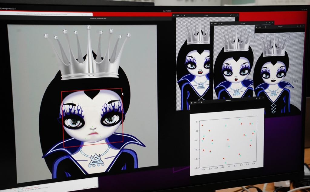 이경옥 무용단의 무용극 '밤의 여왕'  제작에 버추얼 휴먼 생성 기술 '립 제너레이션' 기술을 적용 중인 모습. /사진=CJ올리브네트웍스