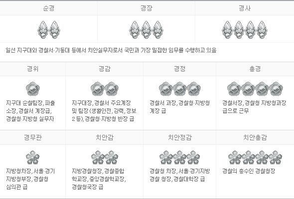 경찰 계급 /자료=Naver Inforgraphics Search™  