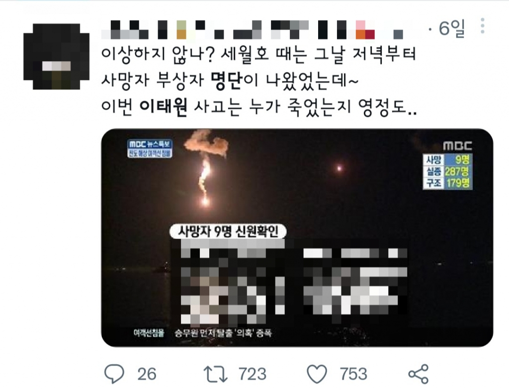 이태원 참사 희생자 명단 공개 논란…