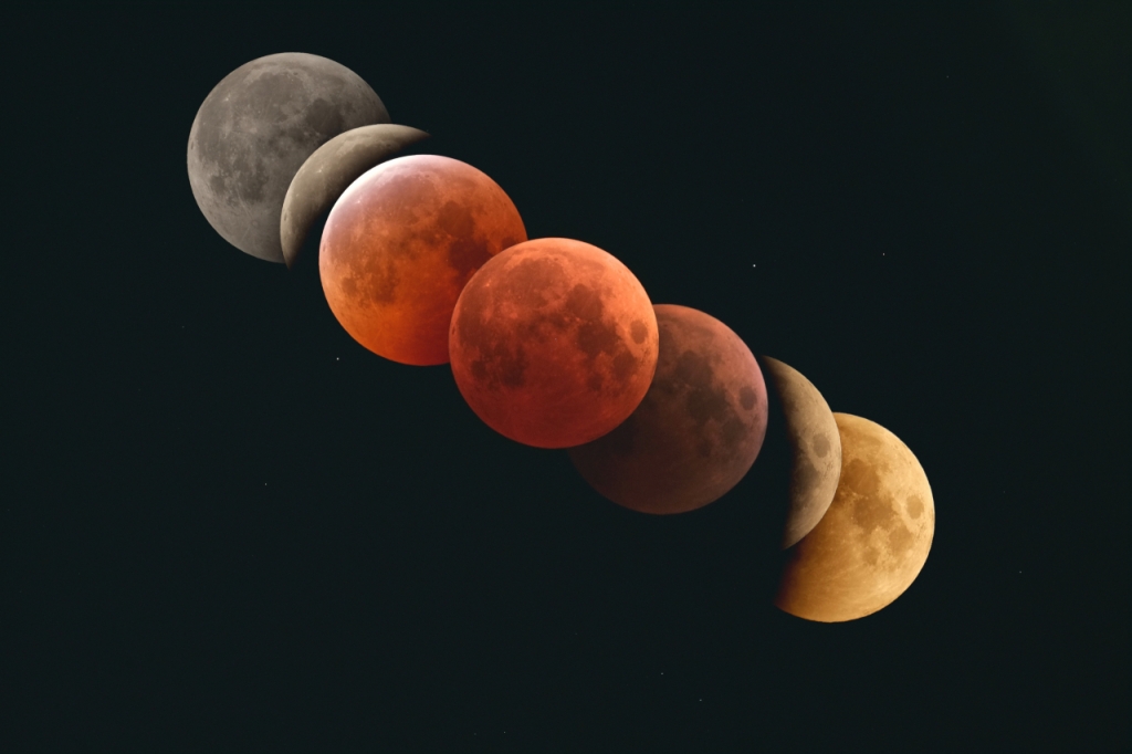 11월 8일 개기월식 전체 사진. / 사진=한국천문연구원