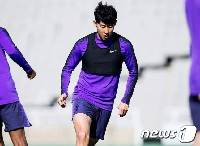 EPTS 장비를 입은 축구선수 손흥민 /사진=뉴스1 