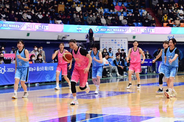 8일 인천 도원체육관에서 열린 여자농구 올스타전 경기모습. /사진=WKBL