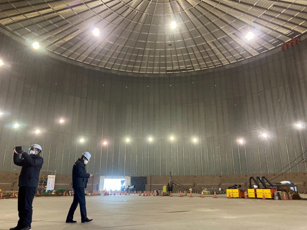 광양 LNG터미널 6호기 탱크 내부 모습 /사진=포스코인터내셔널