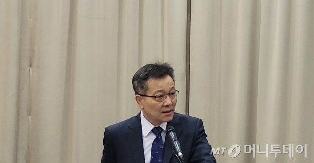  조현대 SEMI코리아 대표가 1일 서울 강남구 삼성동 코엑스 박람회장에서 열린 '세미콘 2023' 에서 발언하고 있다. / 사진 = 오진영 기자