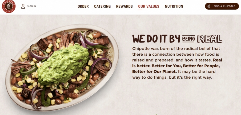 /사진= 치폴레 홈페이지 