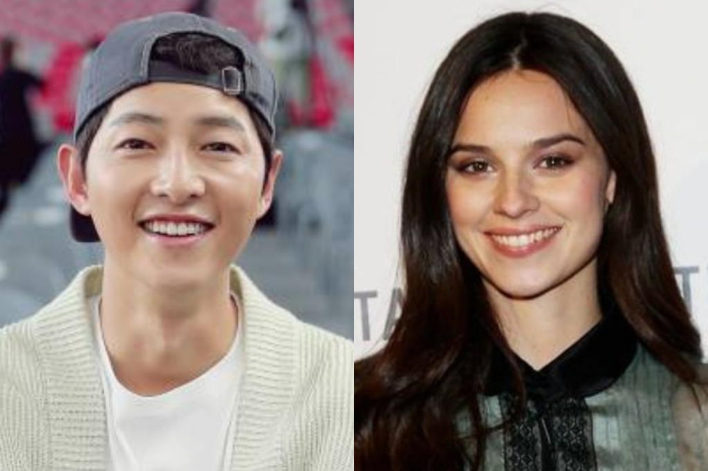 (왼쪽부터) 배우 송중기, 케이티 루이스 사운더스 /사진=머니투데이 DB, 케이티 루이스 사운더스 페이스북 캡처