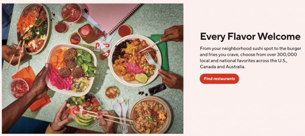 도어대시 홈페이지