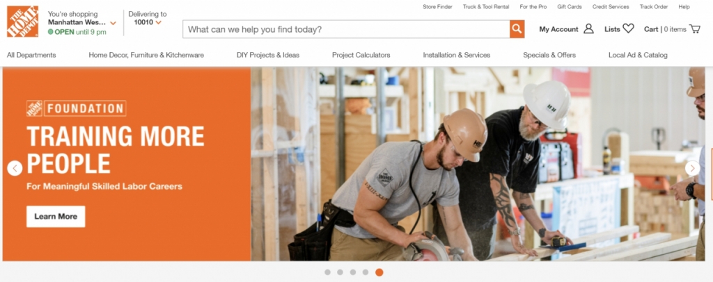  /사진= 홈디포 홈페이지