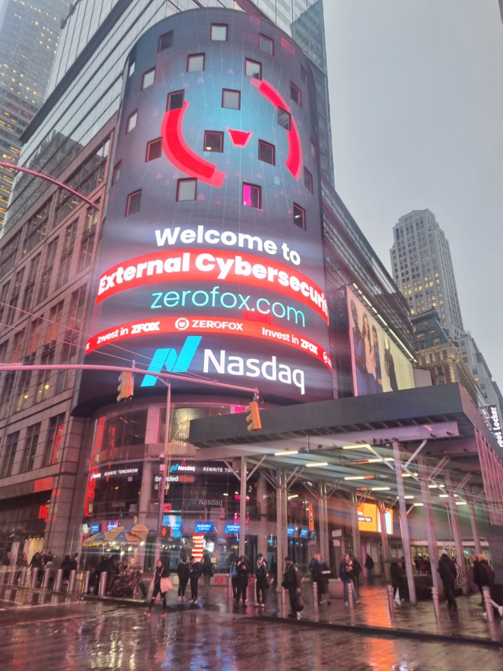 뉴욕 맨해튼 나스닥 전광판 /사진= 박준식 기자