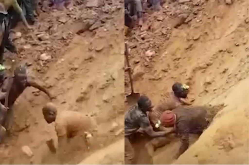 붕괴된 콩고의 한 광산에 매몰됐던 광부 9명 전원이 모두 구조됐다. /사진=로이터