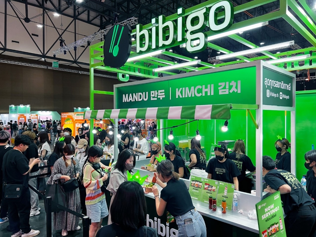 지난 3월 18일부터 이틀간 태국 방콕에서 열린 ‘케이콘 2023 태국’에서 CJ제일제당이 준비한 비비고 부스./사진제공=CJ제일제당